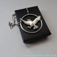 Load image into Gallery viewer, SHETLAND SILVER. Vintage LARGE Hallmarked Brooch by James Kerr of Lerwick. Shetland. Owl Design
