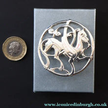 Load image into Gallery viewer, Vintage 1970s Scottish SHETLAND SILVER Zoomorphic Stylised Brooch: Quendale Beast
