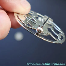 Load image into Gallery viewer, Vintage 1970s Scottish SHETLAND SILVER Zoomorphic Stylised Brooch: Quendale Beast
