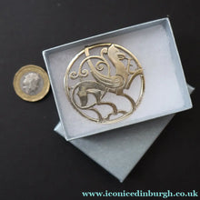 Load image into Gallery viewer, 1970s Shetland Silver Zoomorphic Stylised Brooch. The Quendale Beast - Scottish Silver Jewellery
