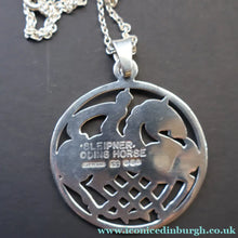 Load image into Gallery viewer, 1970s Vintage Scottish SHETLAND SILVER Zoomorphic Stylised Pendant &amp; Chain: Sleipnir /  Odins Horse

