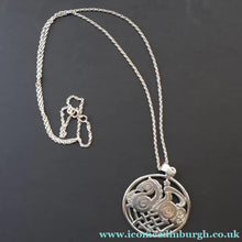Load image into Gallery viewer, 1970s Vintage Scottish SHETLAND SILVER Zoomorphic Stylised Pendant &amp; Chain: Sleipnir /  Odins Horse

