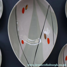 Load image into Gallery viewer, 1970s Soviet LATVIA Riga Porcelain Serving Bowl &amp; Four Small Matching Dishes
