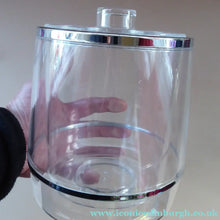 Load image into Gallery viewer, 1970s SPACE AGE Clear Plastic Ice Bucket with Silver Chrome Trims
