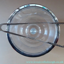 Load image into Gallery viewer, 1970s SPACE AGE Clear Plastic Ice Bucket with Silver Chrome Trims
