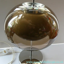 Load image into Gallery viewer, 1970s Space Age GUZZINI STYLE Table Lamp with Double Skinned Ball Shade  (B)
