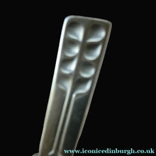 Load image into Gallery viewer, Vintage 1970s Stainless Steel SPANISH Cutlery by Ribera. Eight Dessert Spoons and One Large Serving Spoon Media 1 of 12
