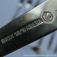 Load image into Gallery viewer, Vintage 1970s Stainless Steel SPANISH Cutlery by Ribera. Five Small Forks and Knives 
