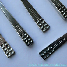 Load image into Gallery viewer, Vintage 1970s Stainless Steel SPANISH Cutlery by Ribera. Five Small Forks and Knives 
