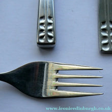Load image into Gallery viewer, Vintage 1970s Stainless Steel SPANISH Cutlery by Ribera. Five Small Forks and Knives 
