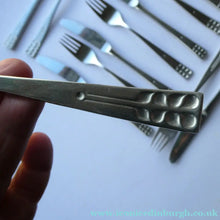 Load image into Gallery viewer, Vintage 1970s Stainless Steel SPANISH Cutlery by Ribera. Six Large Forks and Knifes

