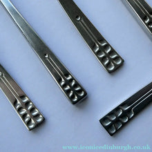 Load image into Gallery viewer, Vintage 1970s Stainless Steel SPANISH Cutlery by Ribera. Six Large Forks and Knifes
