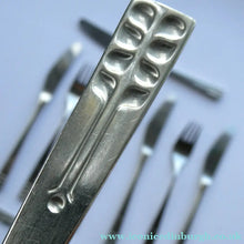 Load image into Gallery viewer, Vintage 1970s Stainless Steel SPANISH Cutlery by Ribera. Six Large Forks and Knifes
