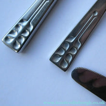 Load image into Gallery viewer, Vintage 1970s Stainless Steel SPANISH Cutlery by Ribera. Six Large Forks and Knifes
