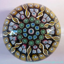 Load image into Gallery viewer, Scottish Glass - Strathearn Millefiori Canes and Latticino Nine Spoke Paperweight Media 1 of 5
