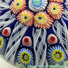 Load image into Gallery viewer, Scottish Glass. Strathearn Millefiori Canes and Latticino Ten Spoke Paperweigh
