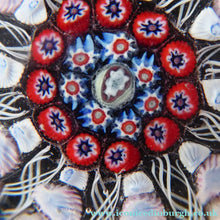 Load image into Gallery viewer, SCOTTISH PAPERWEIGHT. Strathearn Millefiori Canes and Latticino Ten Spokes
