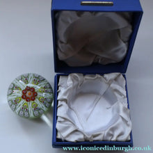 Load image into Gallery viewer, Pastel Colours. Scottish Strathearn Millefiori Canes and Latticino Eight Spoke Paperweight
