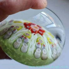Load image into Gallery viewer, Pastel Colours. Scottish Strathearn Millefiori Canes and Latticino Eight Spoke Paperweight
