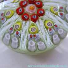 Load image into Gallery viewer, Pastel Colours. Scottish Strathearn Millefiori Canes and Latticino Eight Spoke Paperweight
