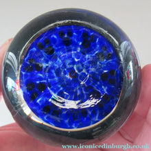 Load image into Gallery viewer, Scottish Glass. Strathearn Millefiori Canes and Latticino Ten Spoke Paperweight - Paperweight
