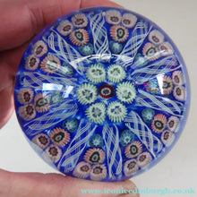 Load image into Gallery viewer, Vintage Scottish Glass Paperweight. Strathearn Millefiori 10 Spokes
