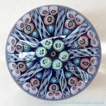 Load image into Gallery viewer, Vintage Scottish Glass Paperweight. Strathearn Millefiori 10 Spokes
