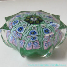 Load image into Gallery viewer, 1970s Scottish Paperweight Strathearn Glass Green Star Shape
