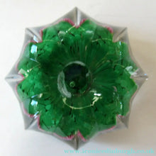 Load image into Gallery viewer, 1970s Scottish Paperweight Strathearn Glass Green Star Shape
