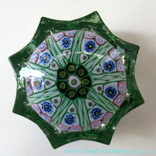 Load image into Gallery viewer, 1970s Scottish Paperweight Strathearn Glass Green Star Shape
