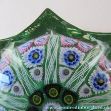 Load image into Gallery viewer, 1970s Scottish Paperweight Strathearn Glass Green Star Shape
