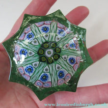 Load image into Gallery viewer, 1970s Scottish Paperweight Strathearn Glass Green Star Shape
