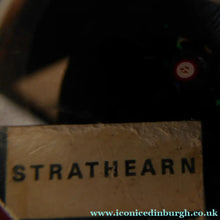 Load image into Gallery viewer, Vintage Strathearn Paperweight with Blue Flower. Paper label &amp; S75 millefiori signature cane
