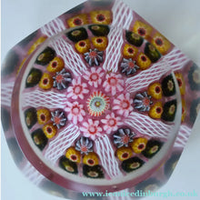 Load image into Gallery viewer, RARE 1970s Scottish STRATHEARN Paperweight with Facets and Millefiori Canes. Original Box

