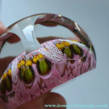 Load image into Gallery viewer, RARE 1970s Scottish STRATHEARN Paperweight with Facets and Millefiori Canes. Original Box
