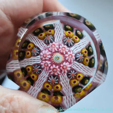 Load image into Gallery viewer, RARE 1970s Scottish STRATHEARN Paperweight with Facets and Millefiori Canes. Original Box
