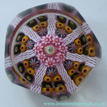 Load image into Gallery viewer, RARE 1970s Scottish STRATHEARN Paperweight with Facets and Millefiori Canes. Original Box
