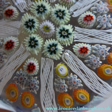 Load image into Gallery viewer, Scottish Strathearn Paperweight with Millefiori Canes and Latticino Eight Spokes. S and 71 Canes
