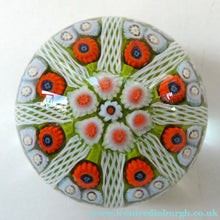 Load image into Gallery viewer, Strathearn Millefiori Canes and Latticino Eight Spoke Paperweight
