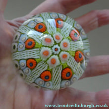 Load image into Gallery viewer, Strathearn Millefiori Canes and Latticino Eight Spoke Paperweight
