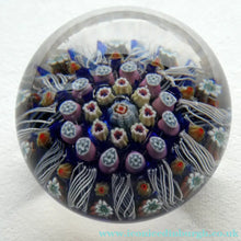 Load image into Gallery viewer, Vintage Scottish Strathearn Paperweight. 12 Half Spokes &amp; Millefiori Canes
