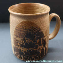 Load image into Gallery viewer, 1980s STUDIO POTTERY. Large Mug with Abstract Floral Motifs. Crich Pottery (Diana Worthy)

