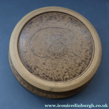 Load image into Gallery viewer, 1970s STUDIO POTTERY.  Small Cheese Dome with Abstract Floral Motifs. Crich Pottery (Diana Worthy)
