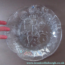 Load image into Gallery viewer, Vintage 1970s Decorative Clear Glass Plate. Dalom Design by Goran Warff for Kosta Boda
