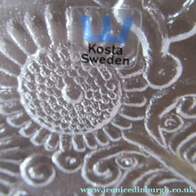 Load image into Gallery viewer, Vintage 1970s Decorative Clear Glass Plate. Dalom Design by Goran Warff for Kosta Boda
