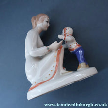 Load image into Gallery viewer, UKRAINIAN CERAMICS. Rare 1970s Porcelain Figurine of a Mother and Child Entitled "First Steps"

