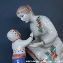 Load image into Gallery viewer, UKRAINIAN CERAMICS. Rare 1970s Porcelain Figurine of a Mother and Child Entitled "First Steps"

