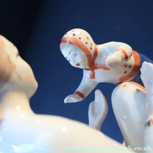 Load image into Gallery viewer, UKRAINIAN CERAMICS. Rare 1970s Porcelain Figurine of a Mother and Child Entitled "First Steps"


