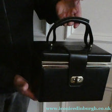 Load image into Gallery viewer, Vintage 1970s South African Stuttafords Black Vanity Case Make Up Case
