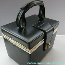 Load image into Gallery viewer, Vintage 1970s South African Stuttafords Black Vanity Case Make Up Case
